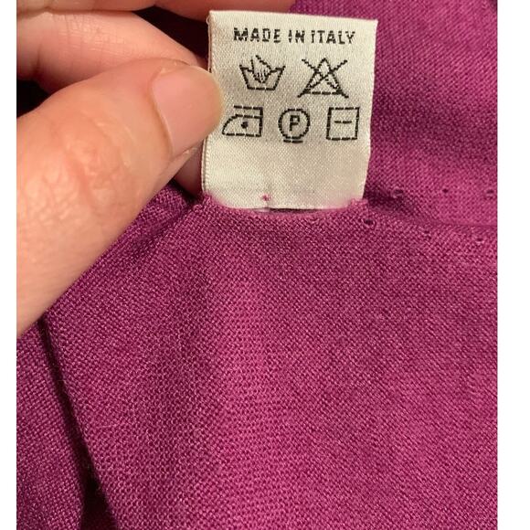 Cruciani Fuchsia short sleeves sweater top size small - Picture 5 of 10